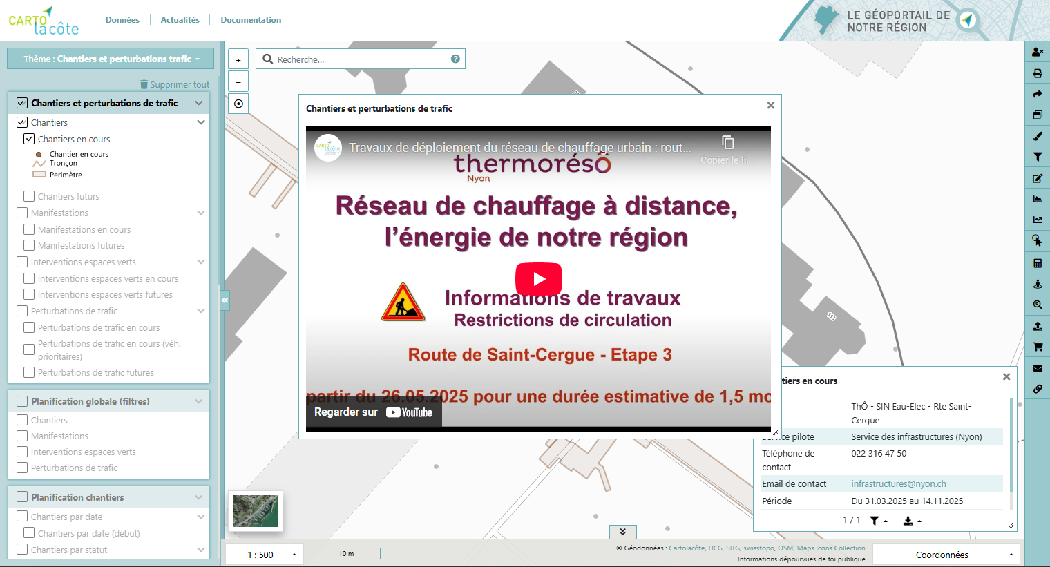 Ajout d'un vidéo pour les chantiers